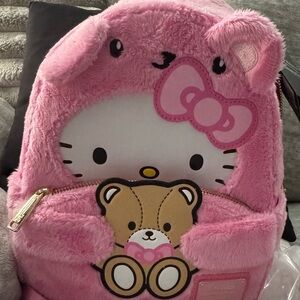 Pink Hello Kitty Plush Backpack